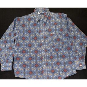 Five Brother Vintage Southwestern Geometric Aztec Pattern Mens Size Large